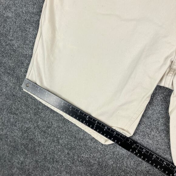 Bugle Boy Shorts Mens Size 42 White Denim 90s Vintage Casual Jean Cutoff Style - Picture 2 of 10